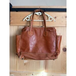 JEAN SHOP NYC Handmade Brown Leather Satchel Large